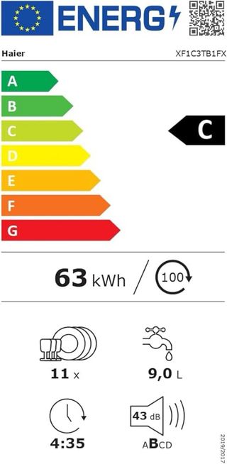 Lavavajillas Haier XF1C3TB1FX 45 CM