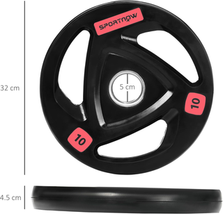 Set di 2 Dischi Pesi da 10kg in Acciaio con Rivest
