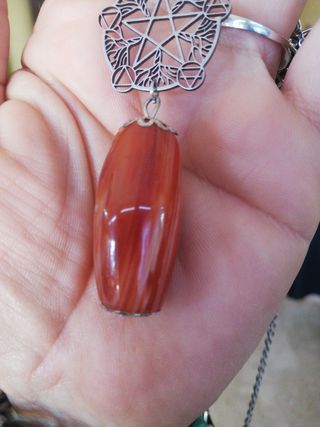 Collana talismano Pentacolo e corniola