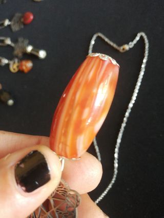 Collana talismano Pentacolo e corniola