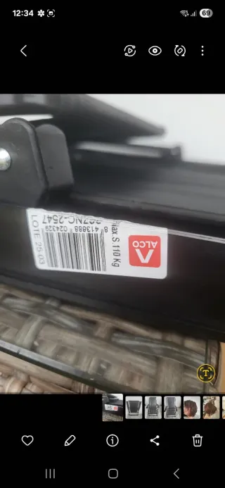 Silla plegable de tela y metal