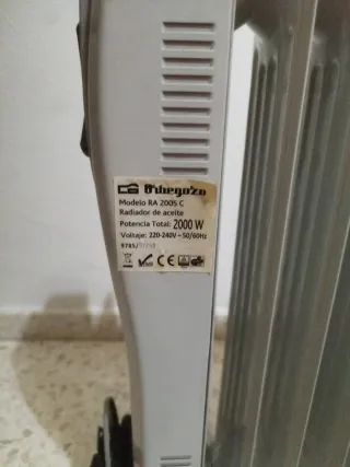 Radiador Eléctrico Orbegozo 2000W