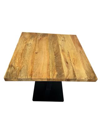 Mesa madera natural de mango hosteleria