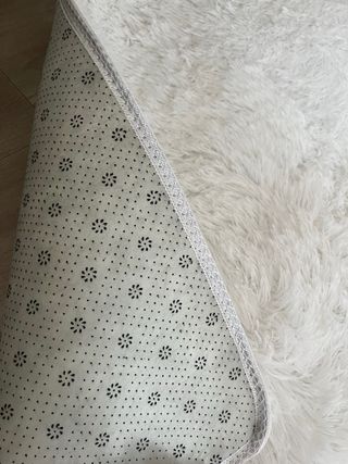 Alfombra grande salón pelo blanco nueva
