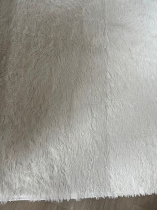 Alfombra grande salón pelo blanco nueva