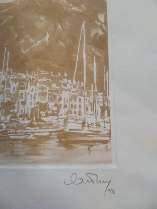 Grabado artístico firmado a mano