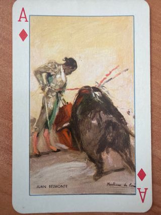 Baraja Naipes Vintage Fournier Toros