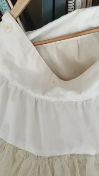 Cancán de fallera blanco.