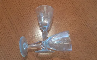 Set 12 Copas Vino Cristal Tallado