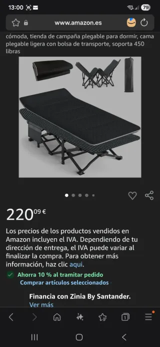 Cama de camping ATORPOK