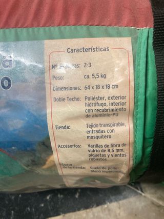 Tienda de campaña doble techo ALDI