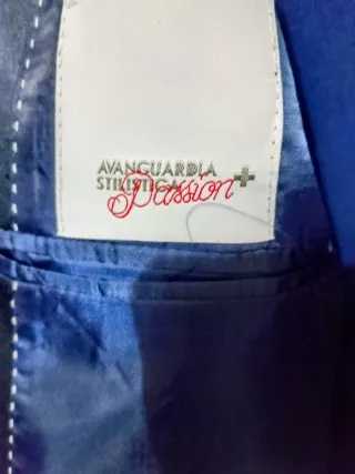 Smoking uomo blu con revers in raso