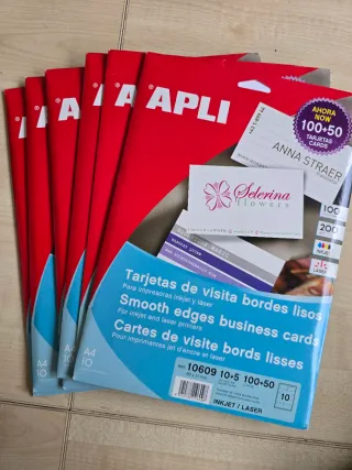 Pack 6 APLI Tarjetas Visita 10609 Nuevas