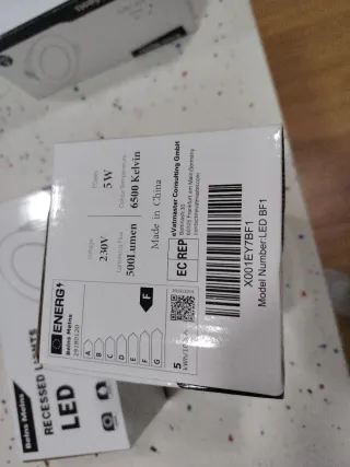 12 Focos LED Empotrables Beins Melns 5W 6500k