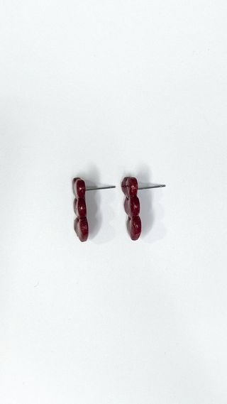 Pendientes Corazones Rojos y Dorados