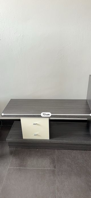 Mueble recibidor moderno gris y blanco