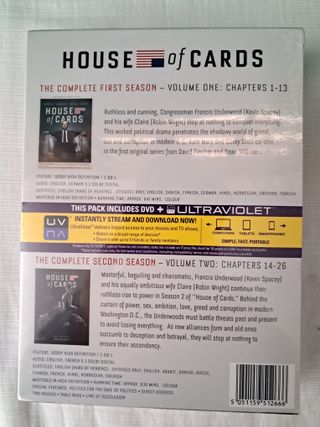 House of Cards Temporadas 1-3 DVD VO (NUEVAS)