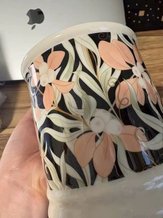 Taza cerámica diseño floral