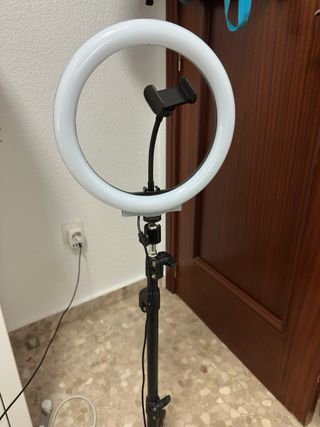 Aro de luz LED con trípode y soporte móvil