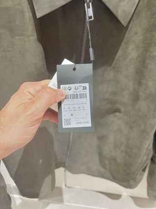 Chaqueta ante Kaki Massimo Dutti Talla M