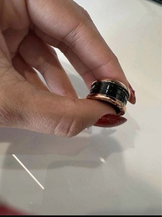 Anillo Bvlgari Negro y Oro Talla 53-54