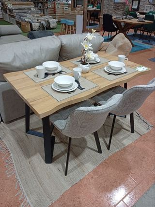 Mesa Rectangular Madera y Metal