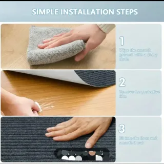 3 Tappetini Grigio 50x80 cm