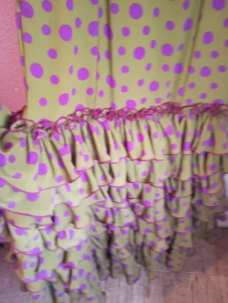 Traje Sevillanas Verde y Morado talla 40