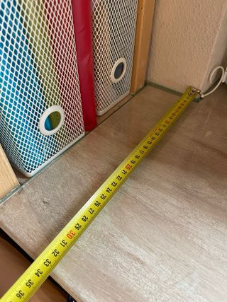 Escritorio madera y cristal con estanterías