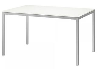 Mesa de comedor moderna cristal y metal