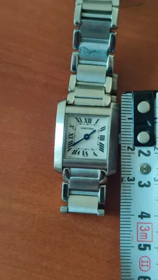 Reloj Cartier Plata y Blanco