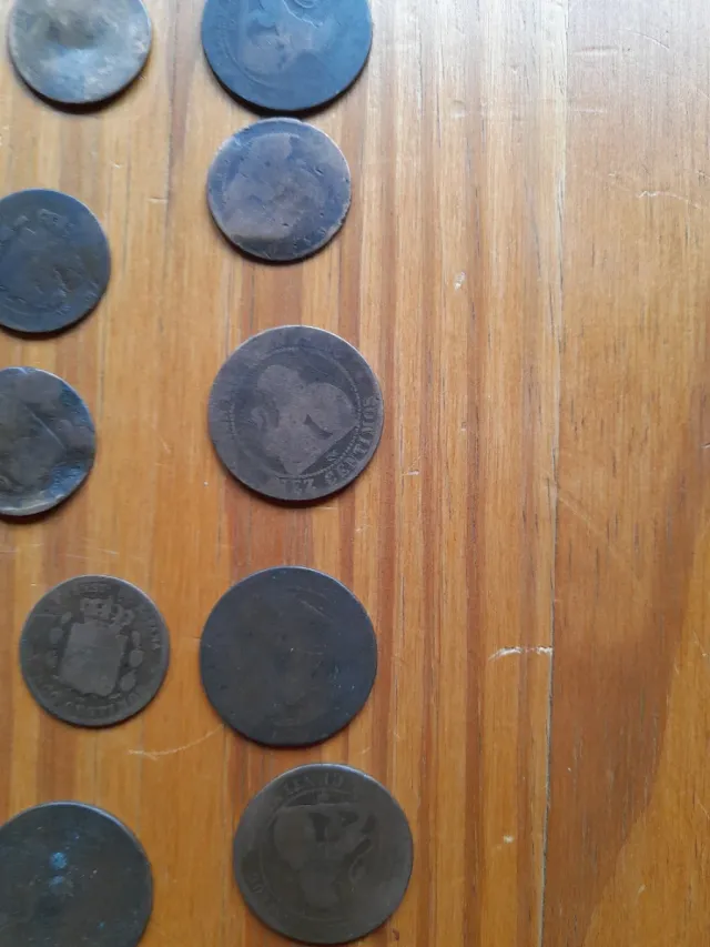 Monedas de cobre Alfonso XII