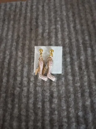 Pendientes tacón brillante oro rosa