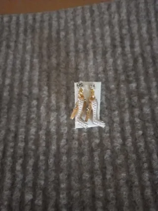 Pendientes tacón brillante oro rosa