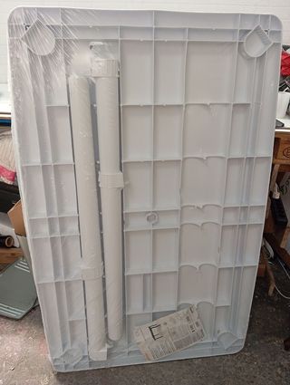 Mesa blanca de plástico - 90 x 140 cm