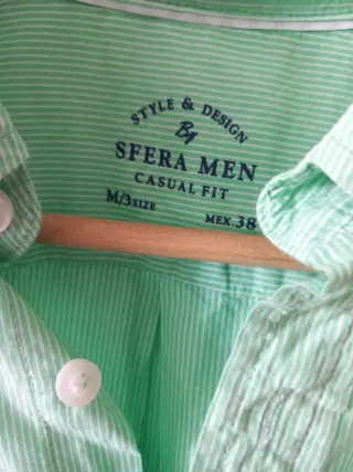 Camisa Sfera Verde Talla M Poco Uso