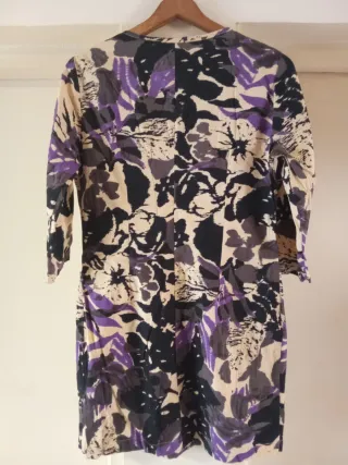 Vestido camisero cremallera estampado T. L