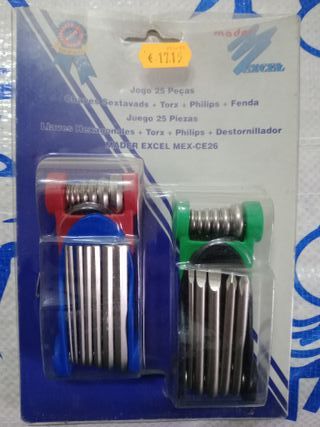 Juego 25 Piezas Hexagonales Torx Philips