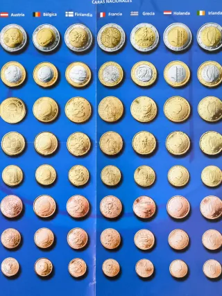 POSTER MONEDAS EURO 12 PAISES BANCO DE ESPAÑA 2002