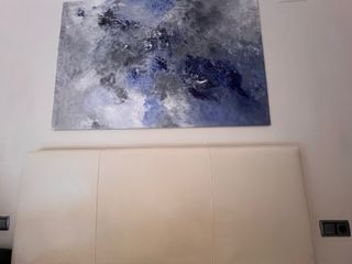 Cabecero polipiel blanco crudo para cama de