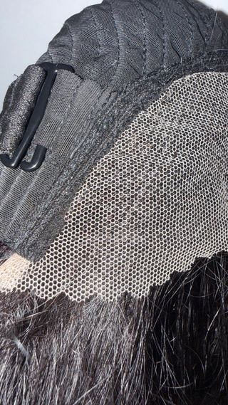 Peluca Pelo Humano Natural Negra