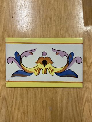 Cenefa cerámica antigua valenciana 13x20