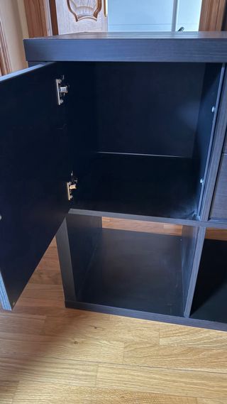 Mueble Kallax Ikea Negro/Marrón