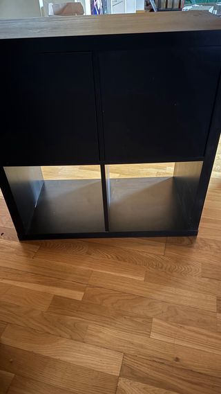Mueble Kallax Ikea Negro/Marrón