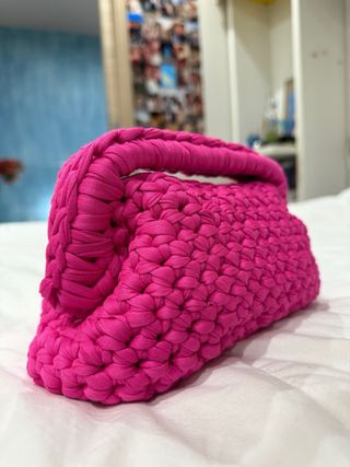 Clutch bag fucsia