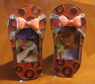 Portafotos decorativos metal y plástico