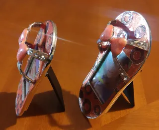 Portafotos decorativos metal y plástico