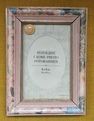 Portafotos decorativos metal y plástico