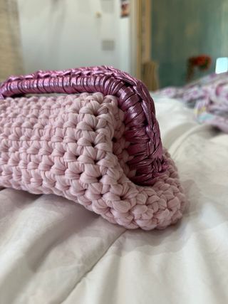 Clutch rosa e viola