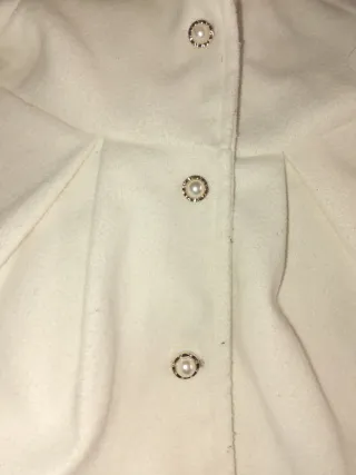 Abrigo niña blanco con pelo